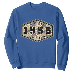 70th Birthday Hunting Sweatshirt 1956 Limited Edition Vintage Camouflage Gifts For Turning 70