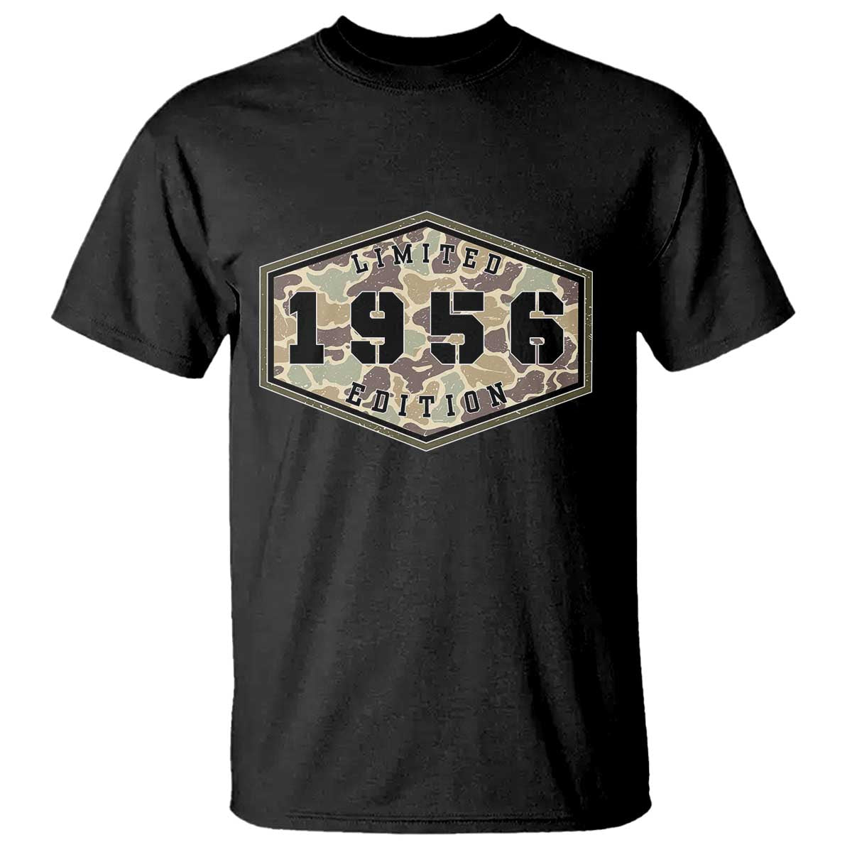 70th Birthday Hunting T Shirt 1956 Limited Edition Vintage Camouflage Gifts For Turning 70 TS11 Black Print Your Wear