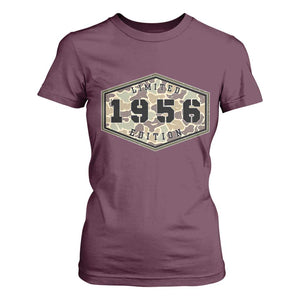 70th Birthday Hunting T Shirt For Women 1956 Limited Edition Vintage Camouflage Gifts For Turning 70