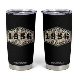 70th Birthday Hunting Tumbler Cup 1956 Limited Edition Vintage Camouflage Gifts For Turning 70