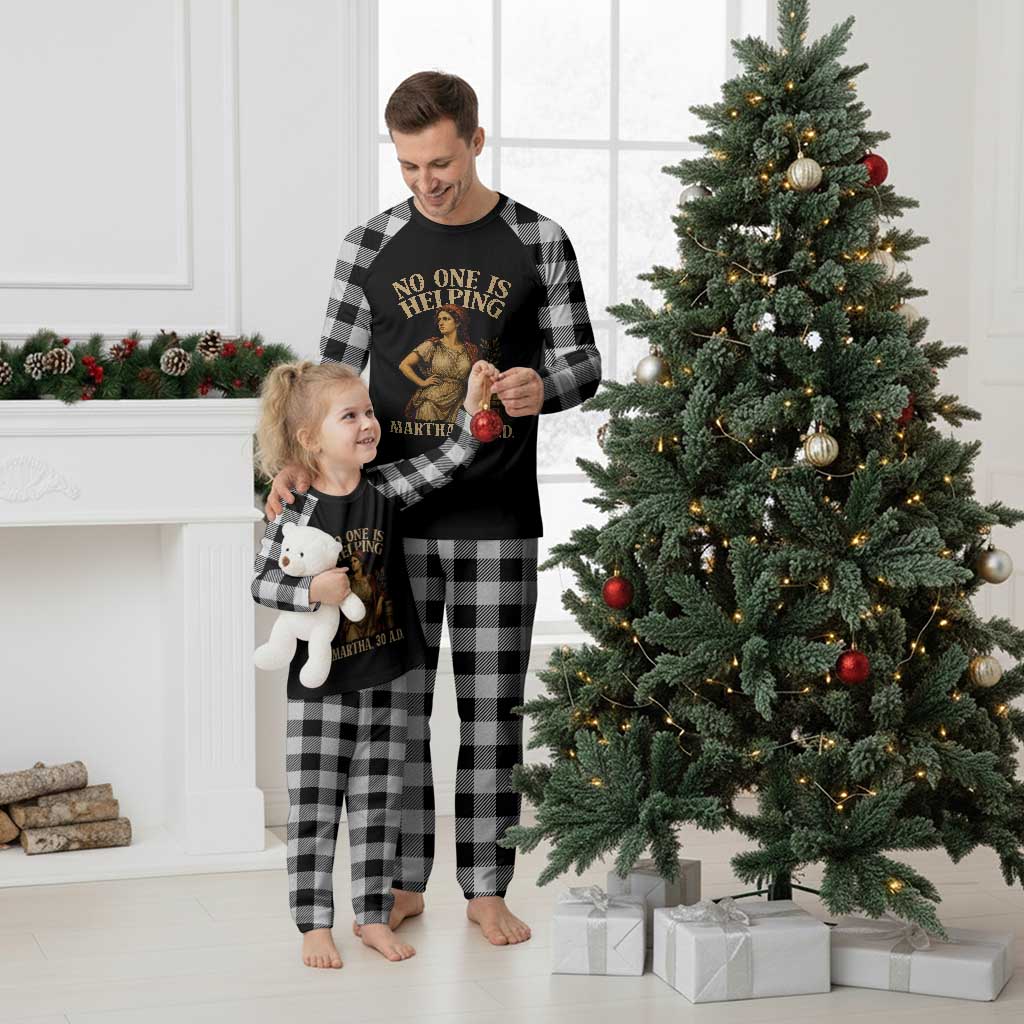 No One is Helping Martha 30 AD Funny Christian Plaid Pajama Set