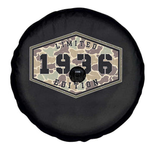 90th Birthday Hunting Spare Tire Cover 1936 Limited Edition Vintage Camouflage Gifts For Turning 90