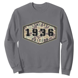 90th Birthday Hunting Sweatshirt 1936 Limited Edition Vintage Camouflage Gifts For Turning 90