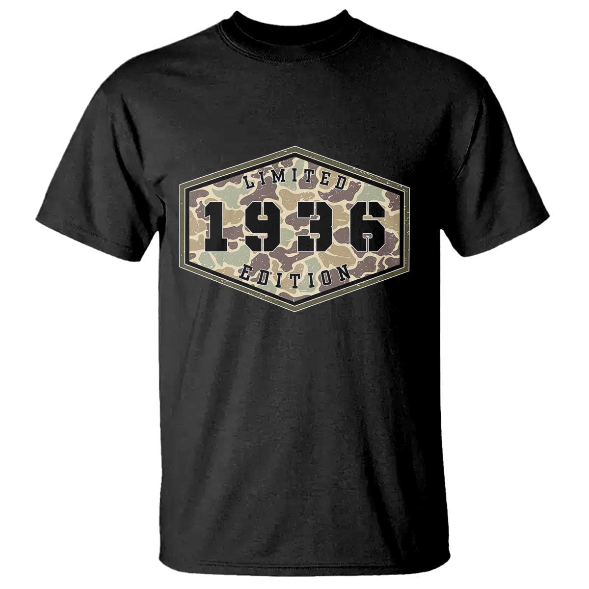 90th Birthday Hunting T Shirt 1936 Limited Edition Vintage Camouflage Gifts For Turning 90