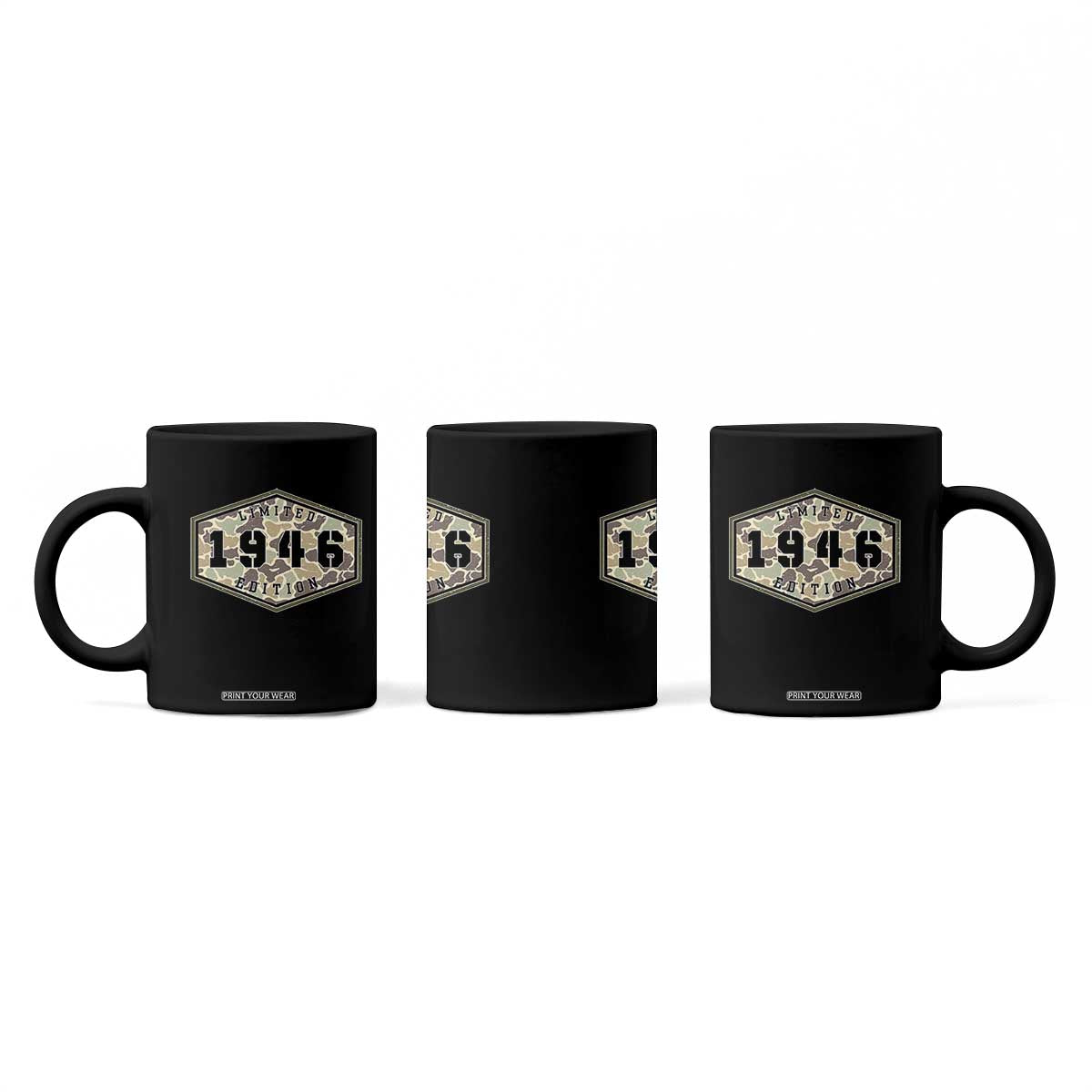 80th Birthday Hunting Coffee Mug 1946 Limited Edition Vintage Camouflage Gifts For Turning 80