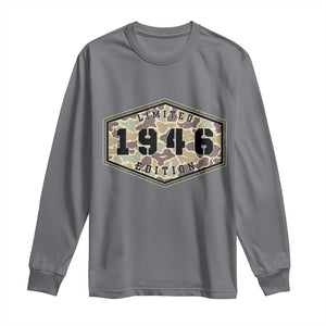 80th Birthday Hunting Long Sleeve Shirt 1946 Limited Edition Vintage Camouflage Gifts For Turning 80