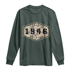 80th Birthday Hunting Long Sleeve Shirt 1946 Limited Edition Vintage Camouflage Gifts For Turning 80