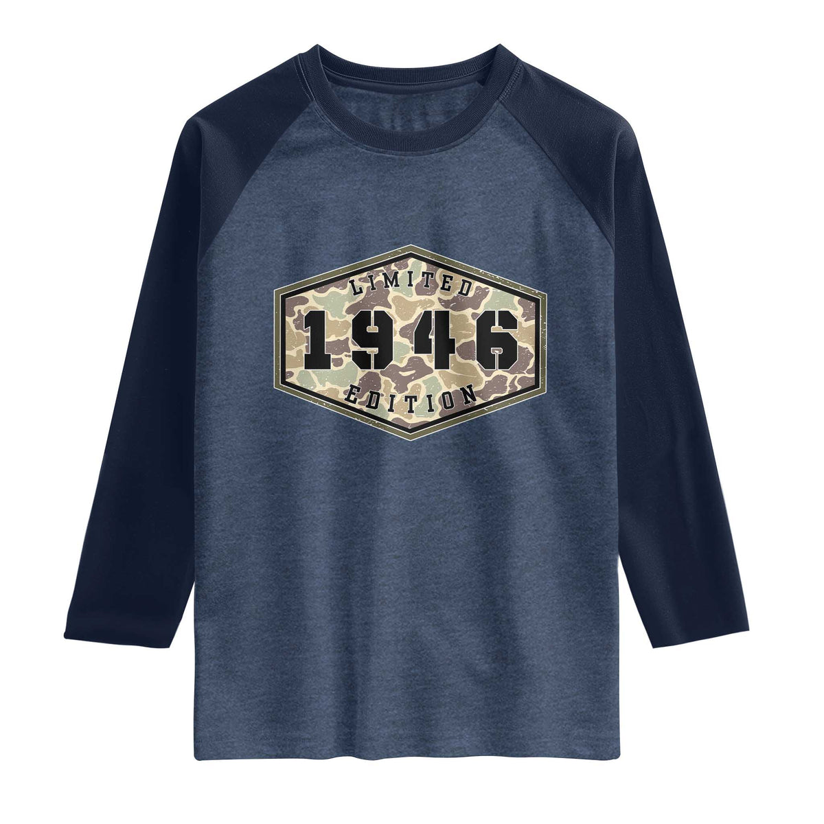80th Birthday Hunting Raglan Shirt 1946 Limited Edition Vintage Camouflage Gifts For Turning 80