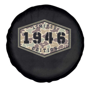 80th Birthday Hunting Spare Tire Cover 1946 Limited Edition Vintage Camouflage Gifts For Turning 80