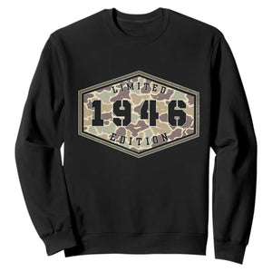 80th Birthday Hunting Sweatshirt 1946 Limited Edition Vintage Camouflage Gifts For Turning 80
