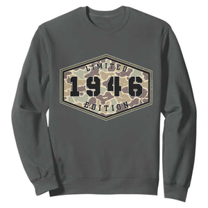 80th Birthday Hunting Sweatshirt 1946 Limited Edition Vintage Camouflage Gifts For Turning 80