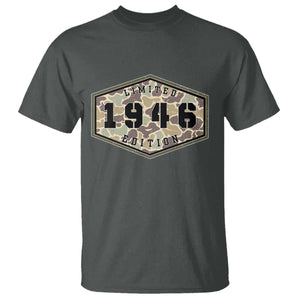 80th Birthday Hunting T Shirt 1946 Limited Edition Vintage Camouflage Gifts For Turning 80