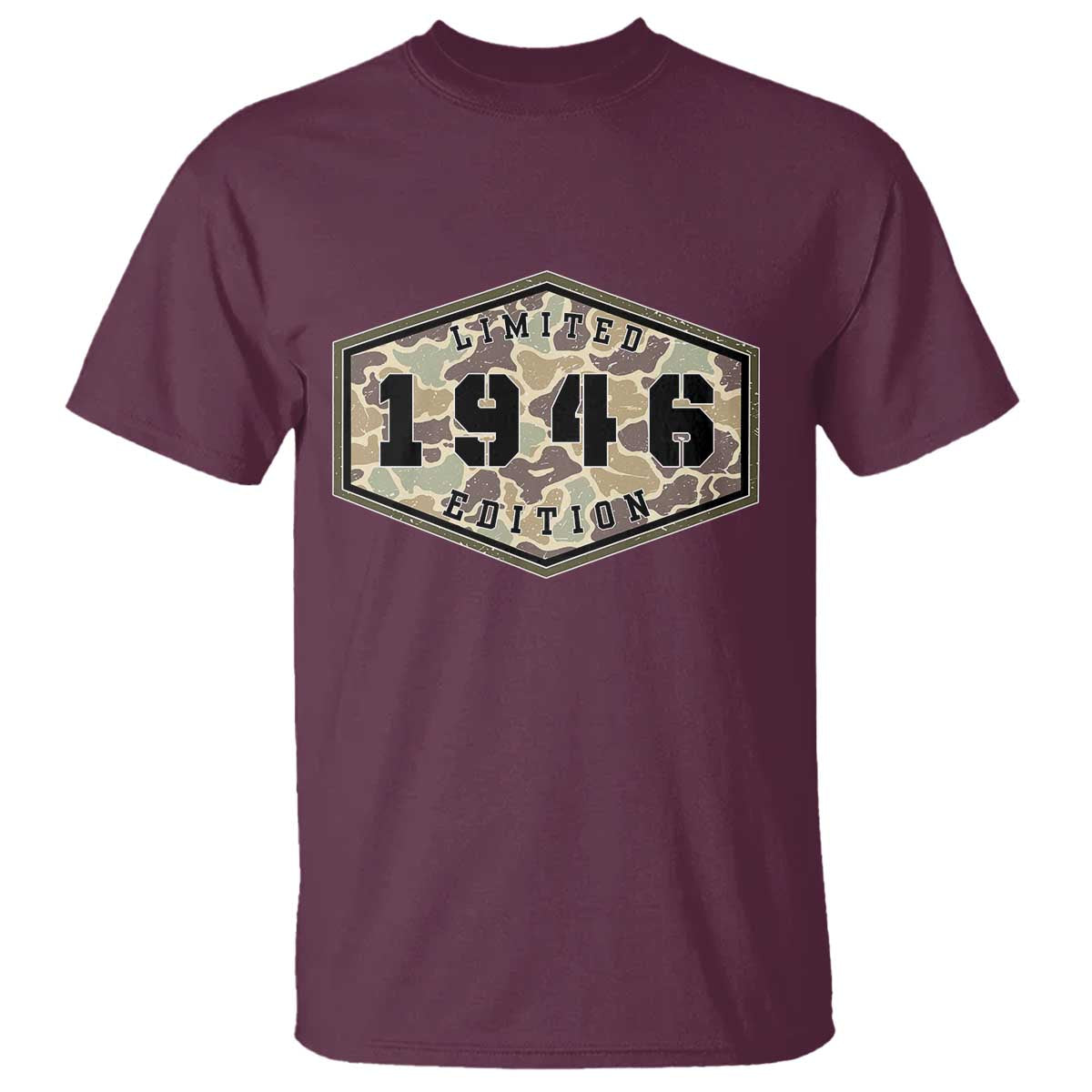 80th Birthday Hunting T Shirt 1946 Limited Edition Vintage Camouflage Gifts For Turning 80