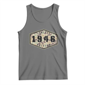 80th Birthday Hunting Tank Top 1946 Limited Edition Vintage Camouflage Gifts For Turning 80