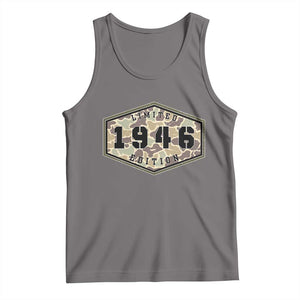 80th Birthday Hunting Tank Top 1946 Limited Edition Vintage Camouflage Gifts For Turning 80