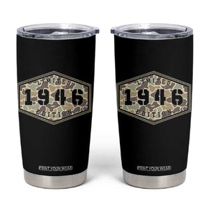 80th Birthday Hunting Tumbler Cup 1946 Limited Edition Vintage Camouflage Gifts For Turning 80