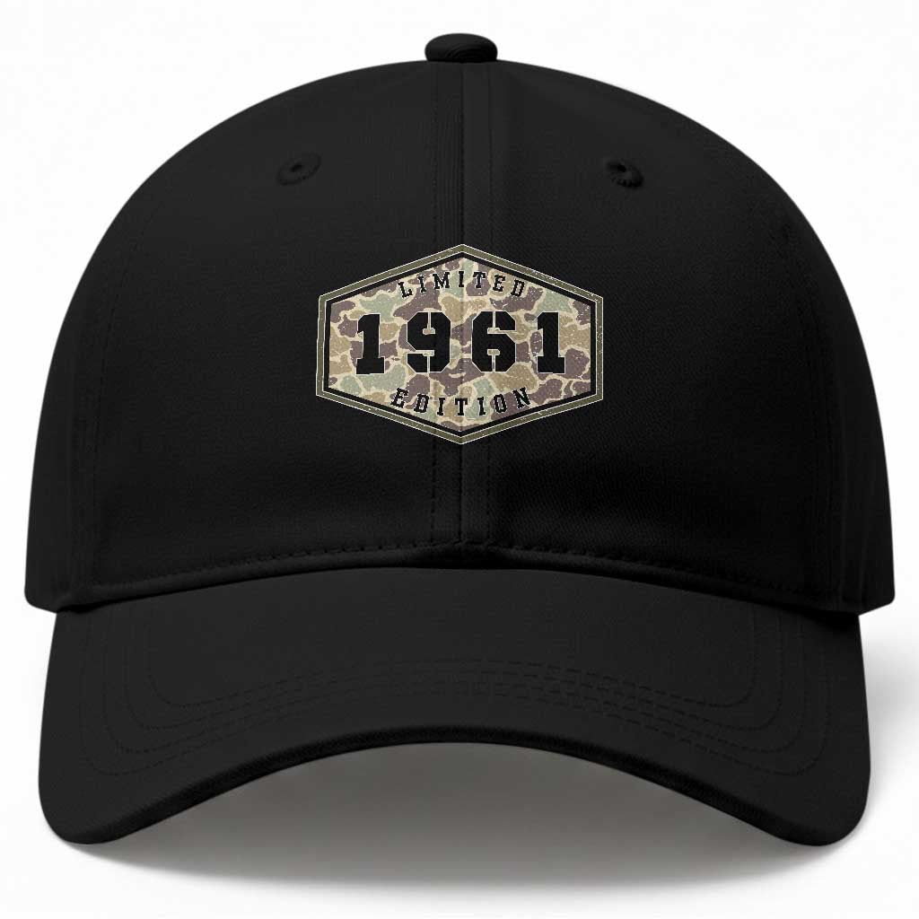 65th Birthday Hunting Baseball Cap 1961 Limited Edition Vintage Camouflage Gifts For Turning 65 TS11 Print Your Wear