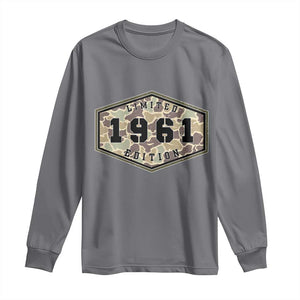 65th Birthday Hunting Long Sleeve Shirt 1961 Limited Edition Vintage Camouflage Gifts For Turning 65