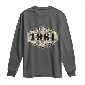 65th Birthday Hunting Long Sleeve Shirt 1961 Limited Edition Vintage Camouflage Gifts For Turning 65