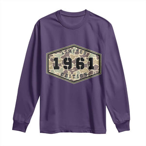 65th Birthday Hunting Long Sleeve Shirt 1961 Limited Edition Vintage Camouflage Gifts For Turning 65