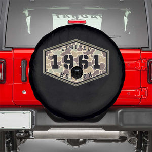 65th Birthday Hunting Spare Tire Cover 1961 Limited Edition Vintage Camouflage Gifts For Turning 65