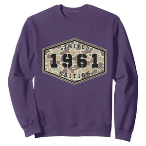 65th Birthday Hunting Sweatshirt 1961 Limited Edition Vintage Camouflage Gifts For Turning 65