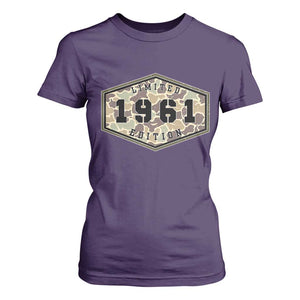65th Birthday Hunting T Shirt For Women 1961 Limited Edition Vintage Camouflage Gifts For Turning 65