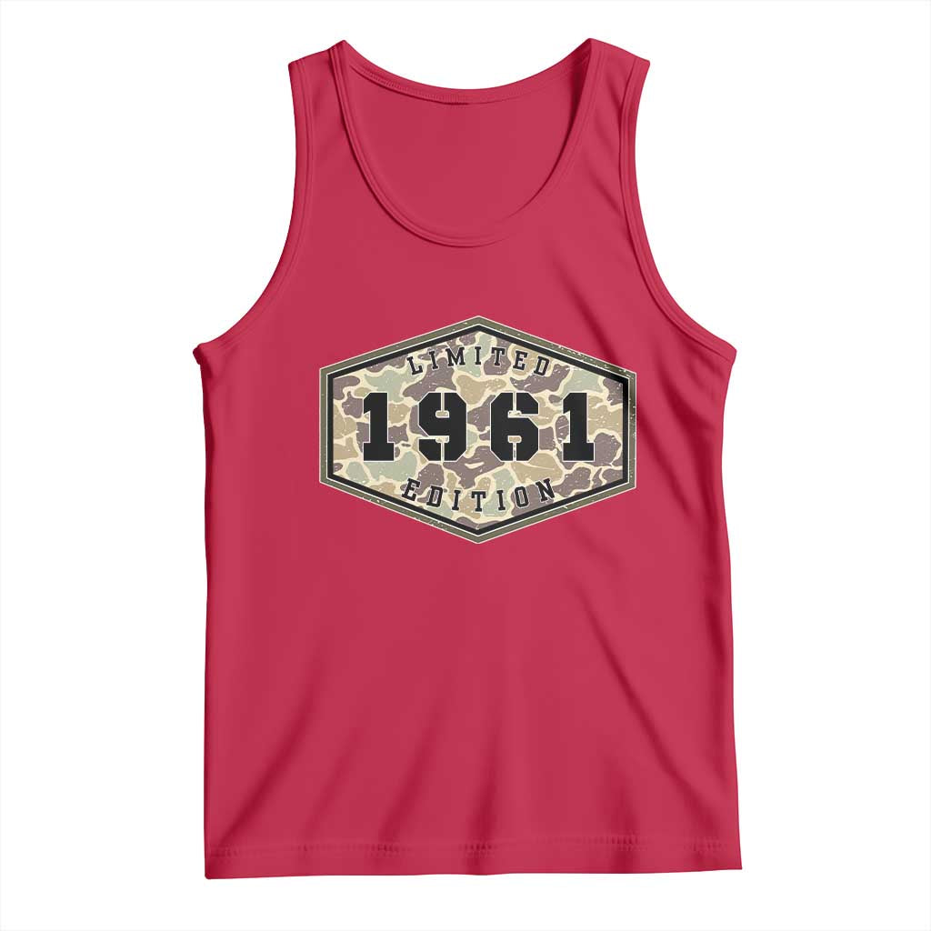 65th Birthday Hunting Tank Top 1961 Limited Edition Vintage Camouflage Gifts For Turning 65