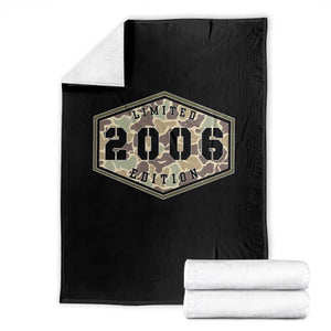20th Birthday Hunting Throw Blanket 2006 Limited Edition Vintage Camouflage Gifts For Turning 20