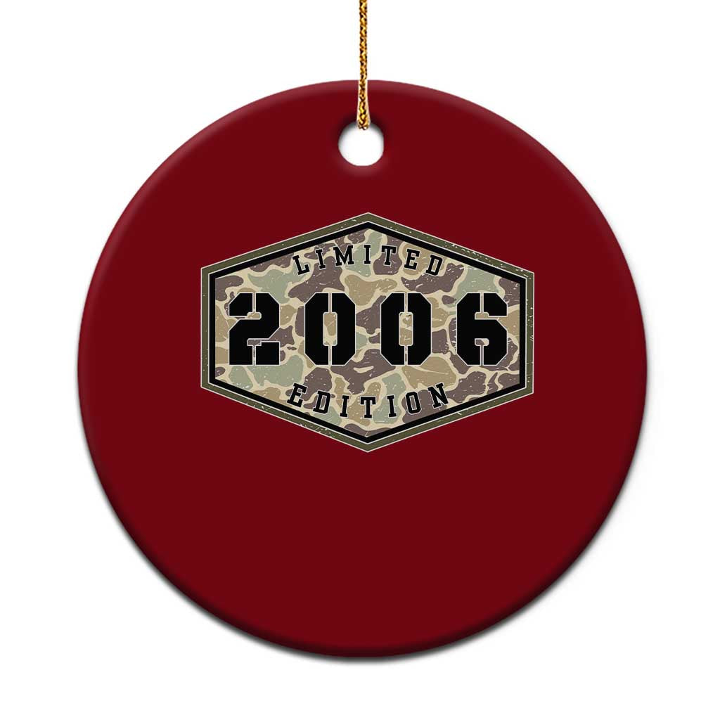 20th Birthday Hunting Ceramic Ornament 2006 Limited Edition Vintage Camouflage Gifts For Turning 20 TS11 1pc Red Print Your Wear