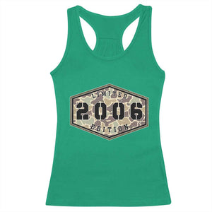 20th Birthday Hunting Racerback Tank Top 2006 Limited Edition Vintage Camouflage Gifts For Turning 20