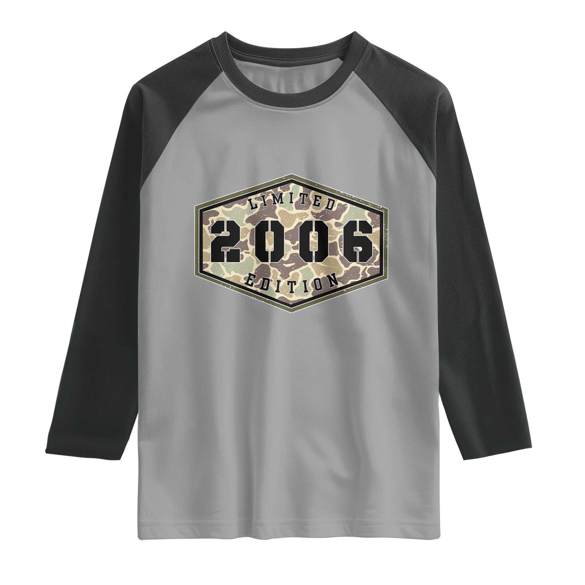 20th Birthday Hunting Raglan Shirt 2006 Limited Edition Vintage Camouflage Gifts For Turning 20