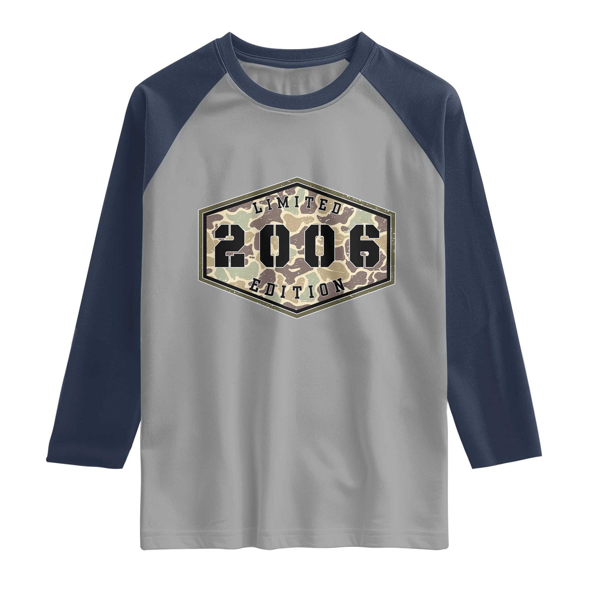 20th Birthday Hunting Raglan Shirt 2006 Limited Edition Vintage Camouflage Gifts For Turning 20