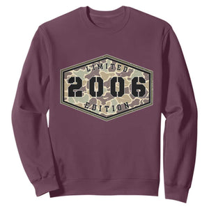 20th Birthday Hunting Sweatshirt 2006 Limited Edition Vintage Camouflage Gifts For Turning 20