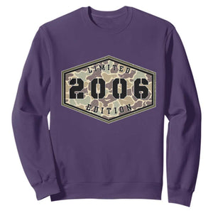 20th Birthday Hunting Sweatshirt 2006 Limited Edition Vintage Camouflage Gifts For Turning 20