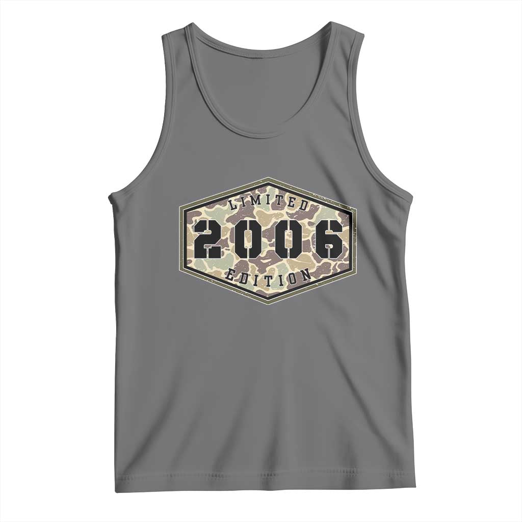 20th Birthday Hunting Tank Top 2006 Limited Edition Vintage Camouflage Gifts For Turning 20