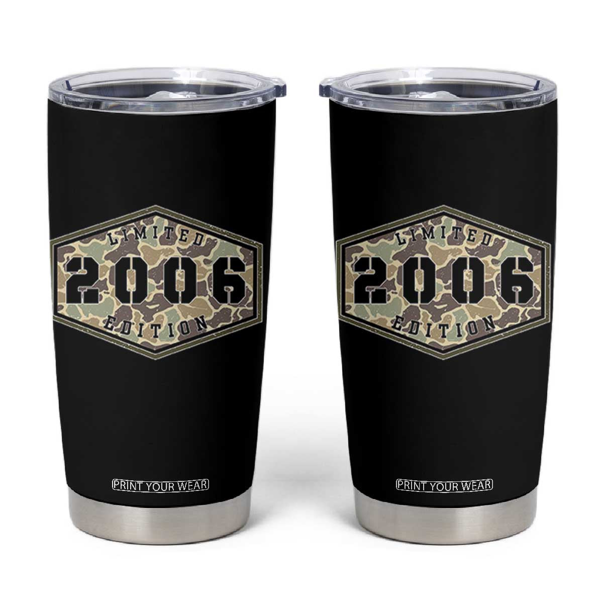 20th Birthday Hunting Tumbler Cup 2006 Limited Edition Vintage Camouflage Gifts For Turning 20