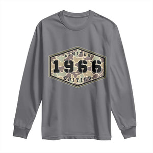60th Birthday Hunting Long Sleeve Shirt 1966 Limited Edition Vintage Camouflage Gifts For Turning 60