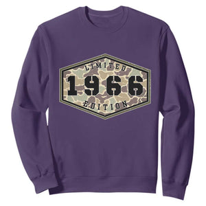 60th Birthday Hunting Sweatshirt 1966 Limited Edition Vintage Camouflage Gifts For Turning 60