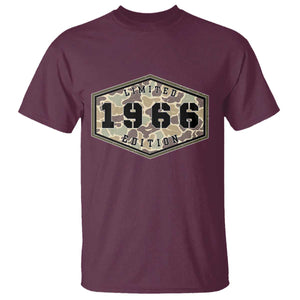 60th Birthday Hunting T Shirt 1966 Limited Edition Vintage Camouflage Gifts For Turning 60