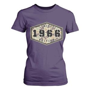 60th Birthday Hunting T Shirt For Women 1966 Limited Edition Vintage Camouflage Gifts For Turning 60