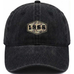 60th Birthday Hunting Washed Cotton Baseball Cap 1966 Limited Edition Vintage Camouflage Gifts For Turning 60