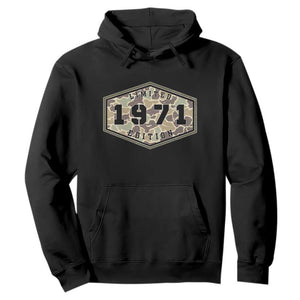 55th Birthday Hunting Hoodie 1971 Limited Edition Vintage Camouflage Gifts For Turning 55