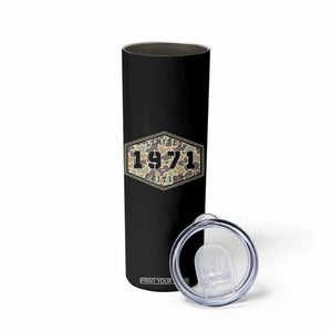 55th Birthday Hunting Skinny Tumbler 1971 Limited Edition Vintage Camouflage Gifts For Turning 55
