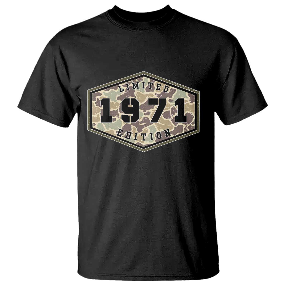 55th Birthday Hunting T Shirt 1971 Limited Edition Vintage Camouflage Gifts For Turning 55