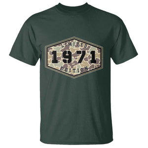55th Birthday Hunting T Shirt 1971 Limited Edition Vintage Camouflage Gifts For Turning 55