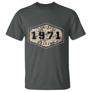 55th Birthday Hunting T Shirt 1971 Limited Edition Vintage Camouflage Gifts For Turning 55
