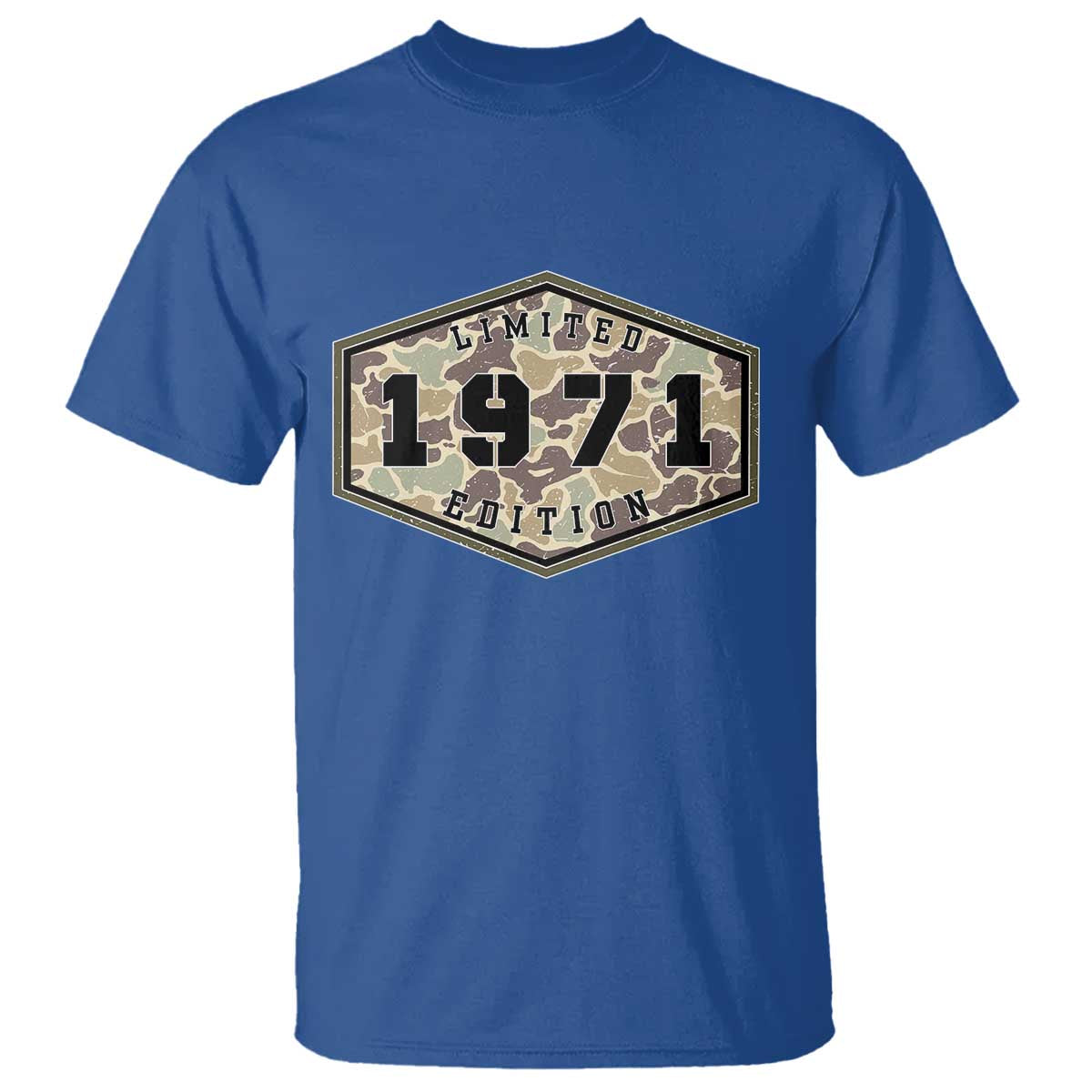 55th Birthday Hunting T Shirt 1971 Limited Edition Vintage Camouflage Gifts For Turning 55