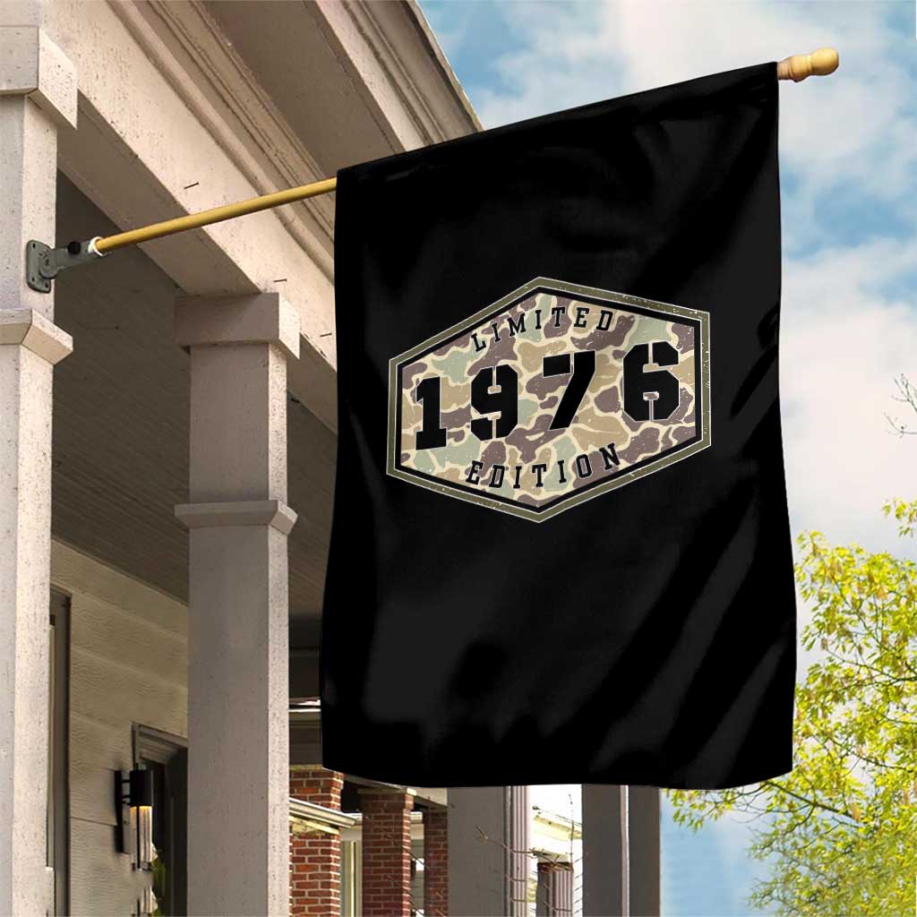 50th Birthday Hunting Garden Flag 1976 Limited Edition Vintage Camouflage Gifts For Turning 50