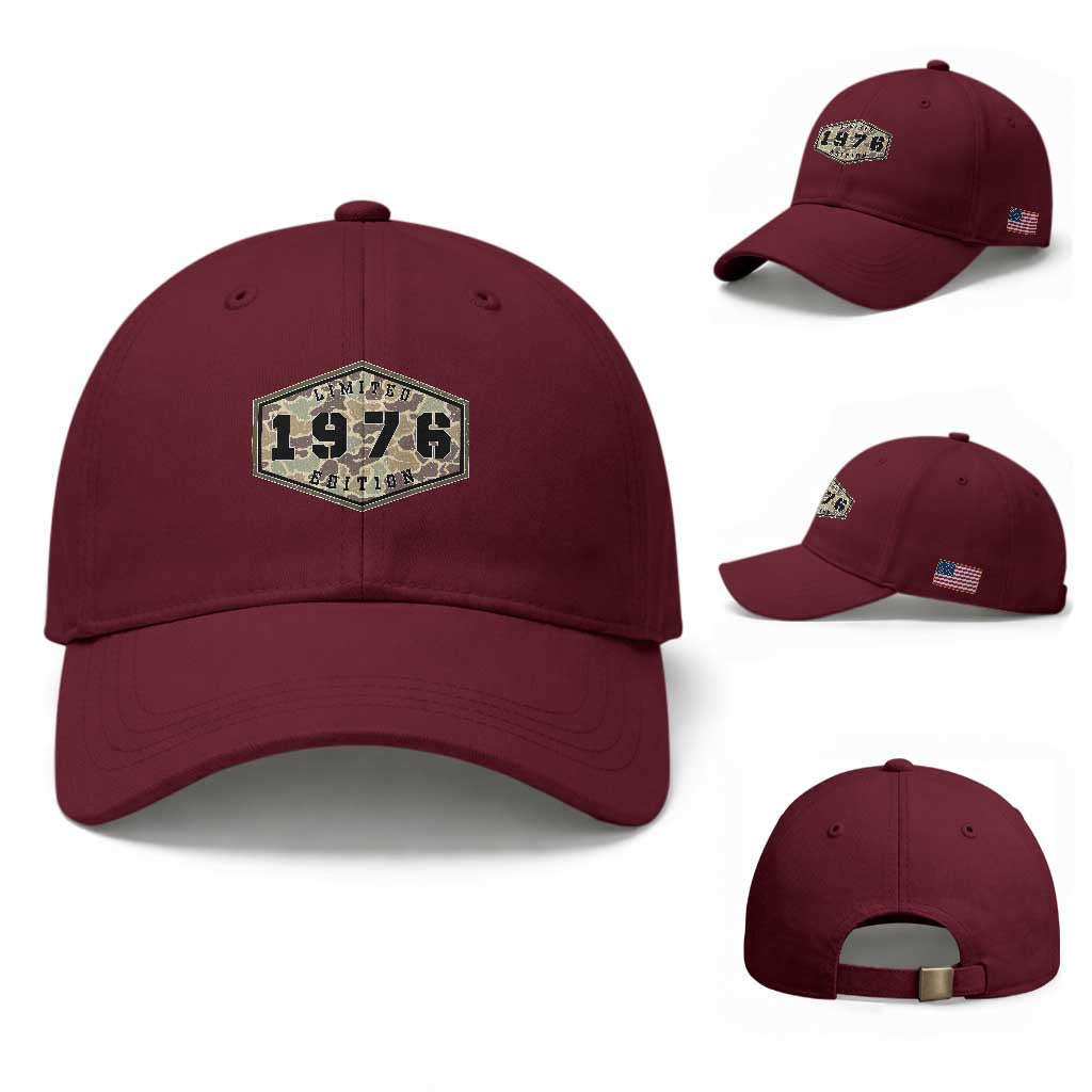 50th Birthday Hunting Baseball Cap 1976 Limited Edition Vintage Camouflage Gifts For Turning 50